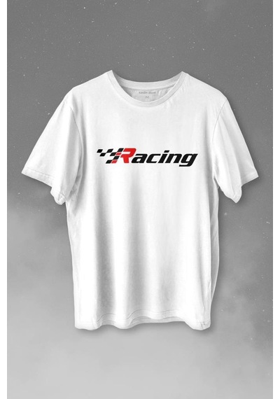 Racing Formula 1 Araba Yarışı Motor Drag Baskılı Tişört Unisex T-shirt 001