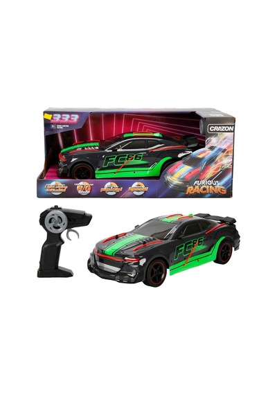 1:12 Işıklı Furious Racing Usb Şarjlı Uzaktan Kumandalı Yarış Arabası 39 Cm Çok Renkli