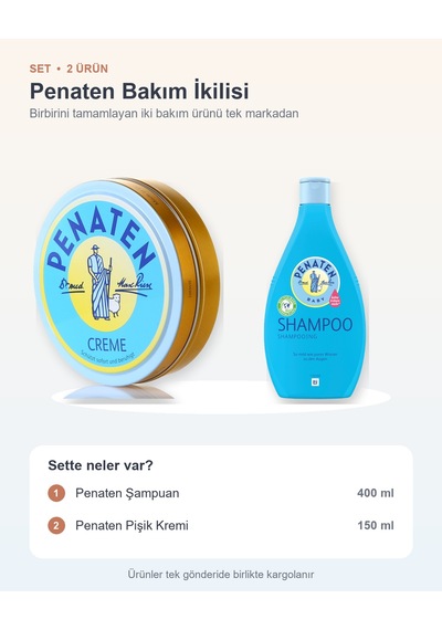 Penaten Bakım İkilisi 2 Parça: Şampuan + Pişik Kremi