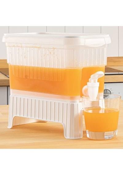 Lexroo 4 Litre Musluklu Ve Ayaklı Buzdolabı İçi Su Sebili, Su Sebili, Limonata, Portakal Suyu