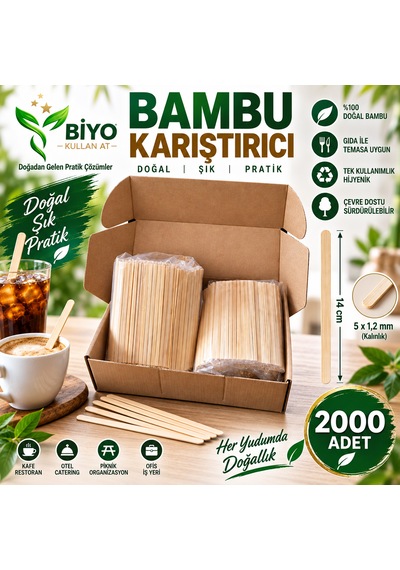 Bambu Karıştırıcı 14 Cm 2000 Adet
