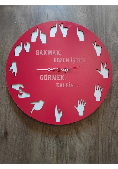 Mrchediyesepeti Duvar Saatleri Kişiye Özel Tasarım Şık Ve Kaliteli No963 Çok Renkli