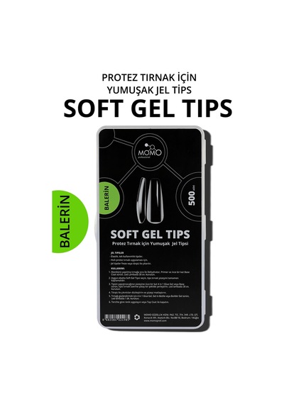 Momo Professional Tırnak Soft Gel Tips 500 Ad. Balerin