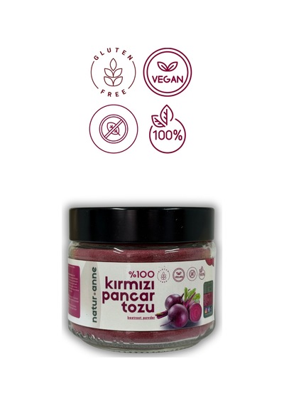 Kırmızı Pancar Tozu 150 Gr Cam Kavanoz - Doğal , Katkısız , Koruyucusuz , Premium Diğer