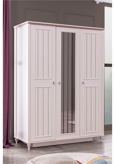 Ezgi Lux Genç Odası - 3 Kapılı Dolap, Karyola, Komodin, Masa, Şifonyer