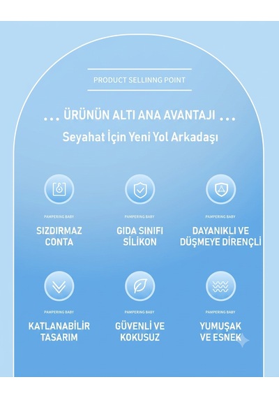 Katlanır Siyah Silikon Matara 800ml