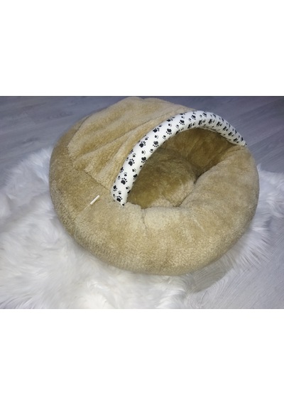 Coddry Pet Simit Mağara Yatak Kedi Küçük Irk Köpek Yatağı