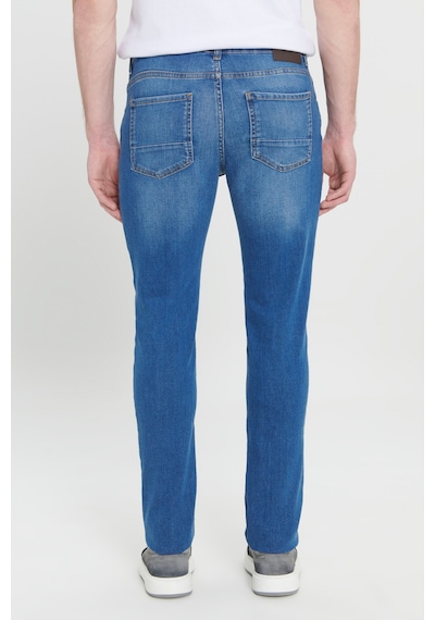 AC&Co / Altınyıldız Classics Ekstra Slim Fit Dar Kesim Pamuklu Riss Erkek Jean Kot Pantolon Lacivert