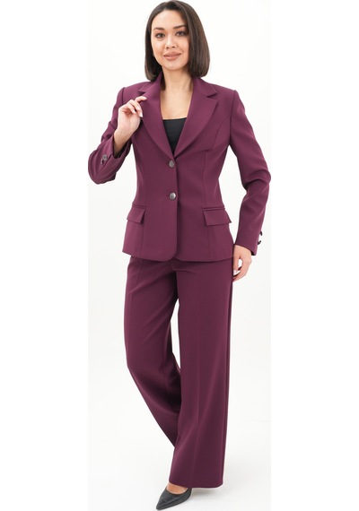 Velnara Moda Mürdüm Modern Klasik Kadın Takım Elbise - Düğme Detaylı Ceket & Boru Paça Pantolon Mürdüm - 942442082 Mürdüm Velnara Moda Mürdüm Modern Klasik Kadın Takım Elbise - Düğme Detaylı Ceket & Boru Paça Pantolon Mürdüm - 942442082 Mürdüm