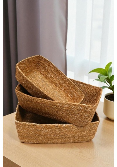 Digithome 3 Lü Naturel Organizer Sepet -pnl-ph39 S/3 Ahşap