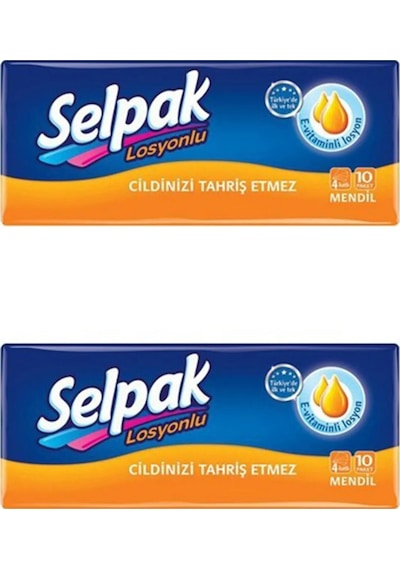 Selpak Mendil Losyonlu 10' Lu X2 Adet