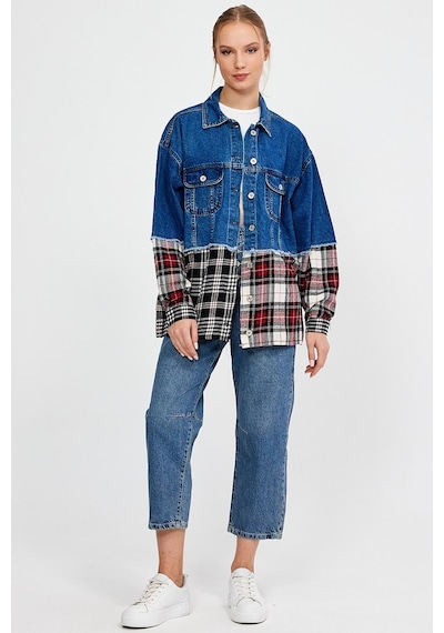 Özel Koleksiyon Garnili Denim Ceket Ag-3020 001