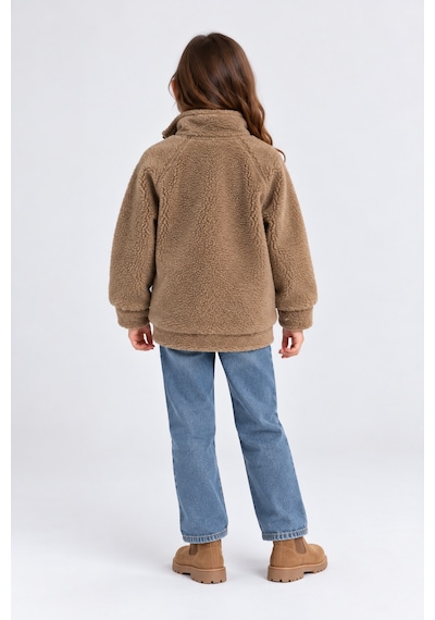 Ahengim Kız Erkek Çocuk Peluş Kuzu Mont Unisex Fermuarlı Dik Yaka Sıcak Tutan Çocuk Ceket Ak100 Kahverengi Ahengim Kız Erkek Çocuk Peluş Kuzu Mont Unisex Fermuarlı Dik Yaka Sıcak Tutan Çocuk Ceket Ak100 Kahverengi