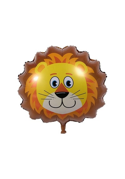 Folyo Balon Sevimli Hayvanlar Safari Aslan 45 55 Cm Doğum Günü Parti Helyum Uyumlu Altın