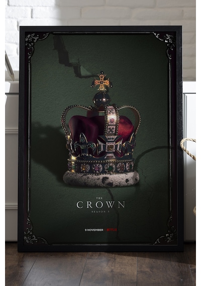 The Crown Siyah Ahşap Çerçeveli Poster, Film Duvar Tablosu