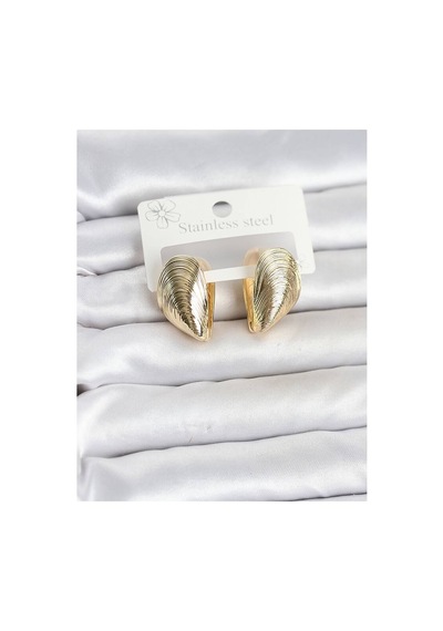 316l Çelik Gold Renk Midye Model Kadın Küpe Tj-bkp11863 Evimdeyokyok