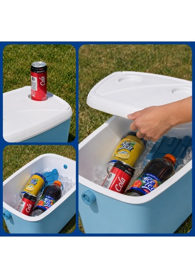 15 Lt Buzzy Retro Buzluk Termos 1177 Cooler Box -386 Açık Mavi