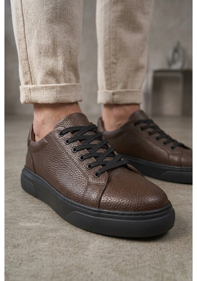 Boa Blf-010 Erkek Sneaker Günlük Casual Spor Ayakkabı Kahverengi Siyah Taban