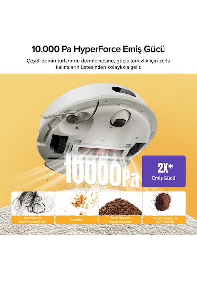 Roborock Q8 Plus Akıllı Robot Robot Süpürge Beyaz