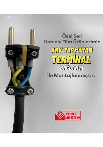 Viko 3'lü Grup Priz 1 Metre Beyaz 3x2,5 Kalın Kablolu Uzatma Kablosu