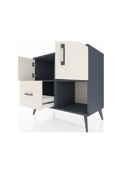 Hyperion Şifonyer 2 Raflı Tek Çekmeceli 2 Kapaklı 88x44x80 Antrasit-aytaşı Aytaşı Hyperion Şifonyer 2 Raflı Tek Çekmeceli 2 Kapaklı 88x44x80 Antrasit-aytaşı Aytaşı