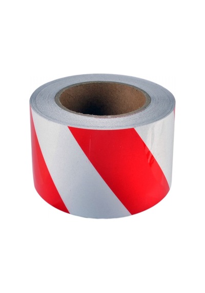 Carub Fosforlu Bant Çapraz 9,2 Cm X 25 Mt Kırmızı-Beyaz Br2406101