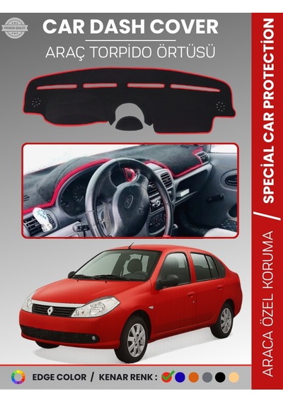 Renault Symbol 2 Aırbaglı 2008-2013 Torpido Örtüsü Ön Göğüs Koruma Torpido Koruma Birebir Uyum - 242 Stiloto
