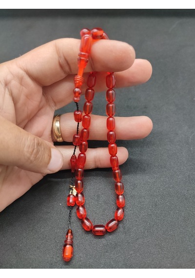 Başka Yerde Yok Furkan Gül Usta Eseri Halkalı İmame El Boy Yemen Zar Kehribar Sertifikalı 8329