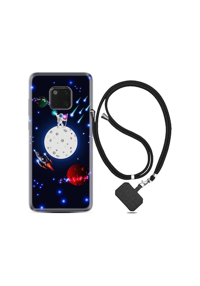 Huawei Mate 20 Pro Kılıf Boyun Askılı Ay Ve Astronot 1694