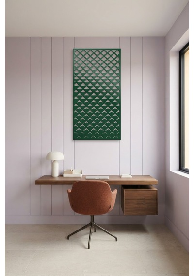 Pul Dekoratif Panel Metal Duvar Tablosu - Duvar Sanatı - Duvar Dekoru - Yeşil