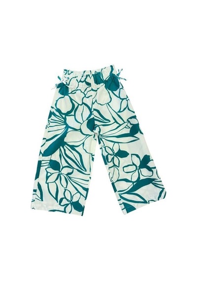 Çikoby Kız Çocuk Desenli Pantolon-15967 Çok Renkli