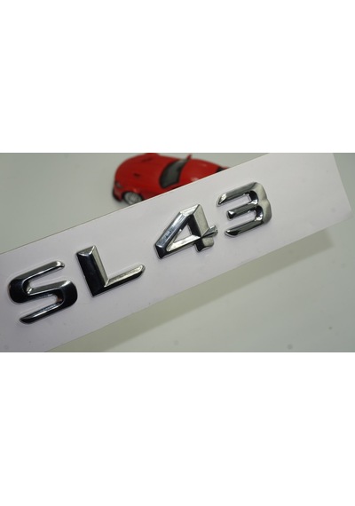 Benz SL 43 Bagaj Krom Metal 3M 3D Yazı Logo