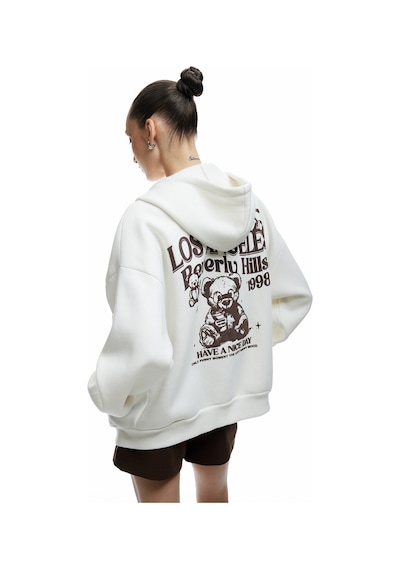 Koton Kapüşonlu Fermuarlı Arkası Baskılı Cepli Şardonlu Oversize Sweatshirt Ekru 6wal10141ık Ekru Koton Kapüşonlu Fermuarlı Arkası Baskılı Cepli Şardonlu Oversize Sweatshirt Ekru 6wal10141ık Ekru