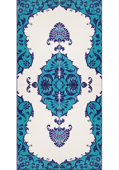 Armada  Çini 60x120 Cm Koçer Serigraf Türk Hamamı İznik Çini Pano