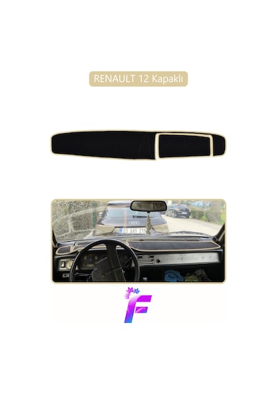 Renault 12 Kapaklı Uyumlu Torpido Örtüsü Yansıma Önleyici Tam Koruma Hızlı Montaj J31