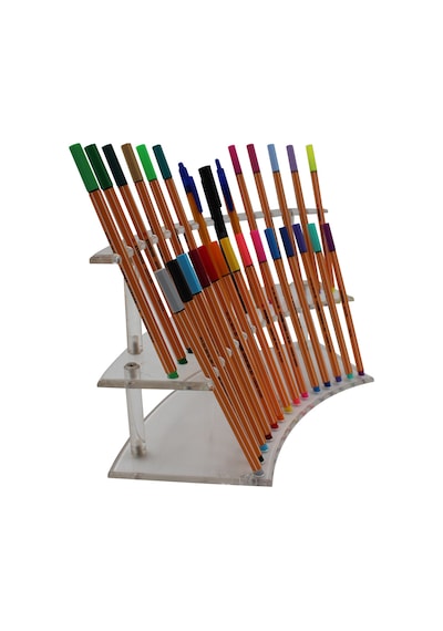 Kalem Standı Oval Pleksi 2 Kademe
