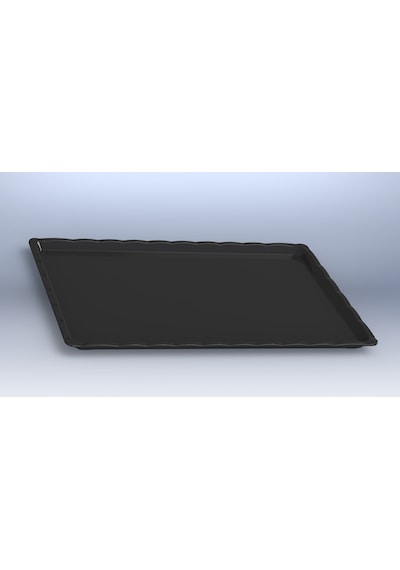 Tepsi Kırılmaz Siyah No:3 22x32x1 Cm Metalik