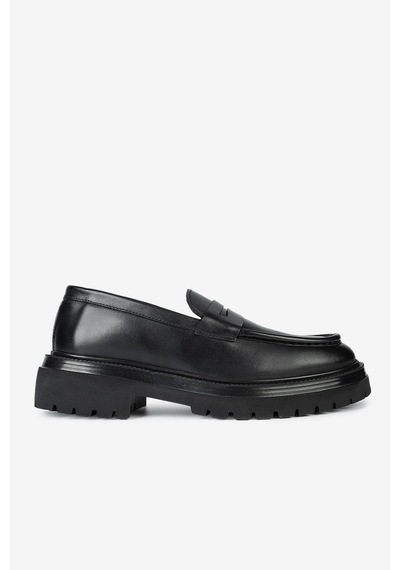Lofer Erkek Deri Eva Tabanlı Bantlı Klasik Loafer Siyah Lfr-f083-3 Derı