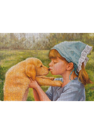 Nova Puzzle 1000 Parça Köpek Ve Küçük Kızın Sevgisi