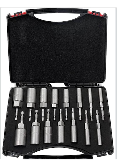 15 Parça Bits Saplı Lokma Seti Matkap Için 5,5 Mm - 19 Mm