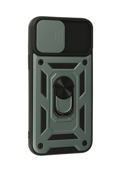 Newface - 388 - iPhone Uyumlu 13 Pro Max Kılıf Pars Lens Yüzüklü Silikon - Csmo-tex - - Yeşil