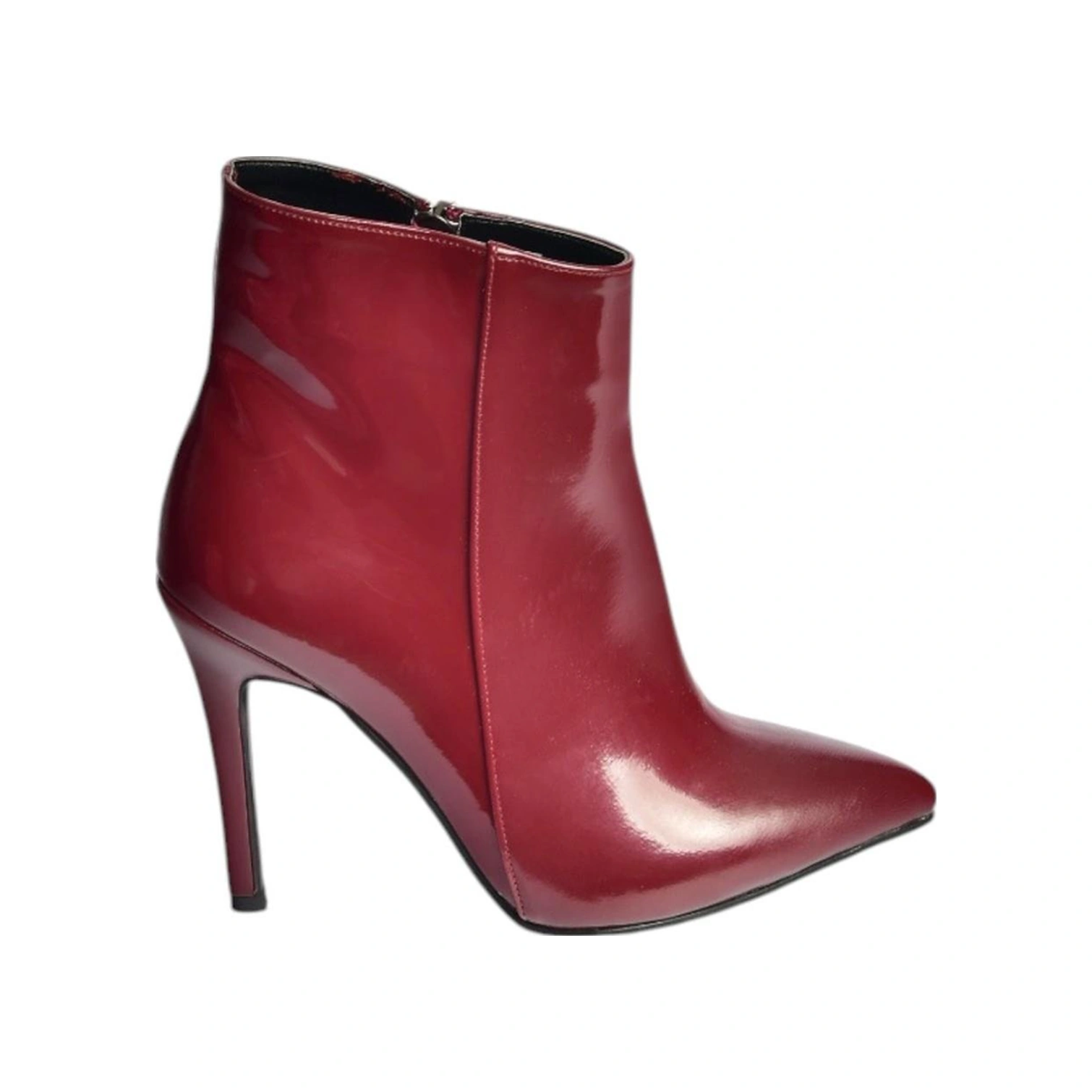 Fox Shoes N372524408 Bordo Rugan İnce Topuklu Kadın Bot Bordo-rugan