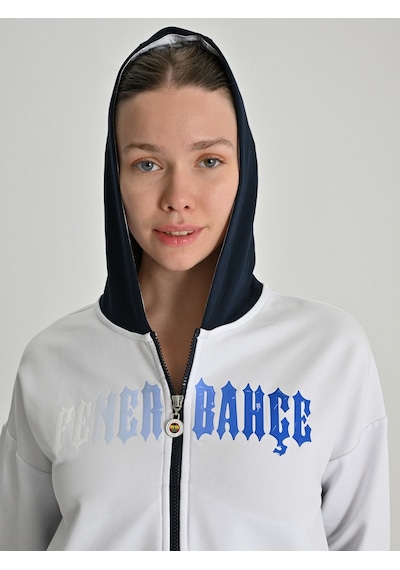 Fenerbahçe Tribün Beyaz Kadın Sweatshirt