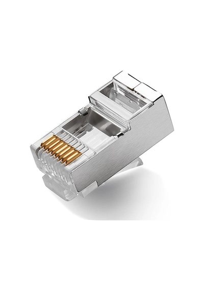 4221 Metal Rj45 Cat5 Jack Uç Lan Ethernet Network Adsl Seti 100 Adet
