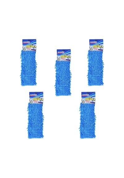 Zanix Mikrofiber Islak Kuru Nemli Makarna Şönil Palet Tablet Mop Yedeği 5'li 40 CM Zanix Mikrofiber Islak Kuru Nemli Makarna Şönil Palet Tablet Mop Yedeği 5'li 40 CM