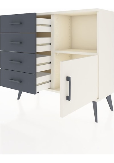 Arges Şifonyer Tek Raflı 4 Çekmeceli Tek Kapaklı 88x30x80 Aytaşı-aytaşı/antrasit Aytaşı/antrasit Arges Şifonyer Tek Raflı 4 Çekmeceli Tek Kapaklı 88x30x80 Aytaşı-aytaşı/antrasit Aytaşı/antrasit