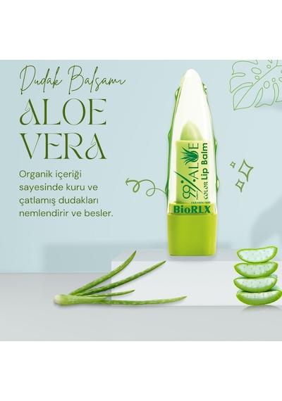 Biorlx % 99 Aloe Vera Lip Balm Dudak Dolgunlaştırıcı 3.5 G Kırmızı