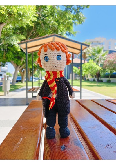 Ron Amigurumi Örgü Oyuncak - Film Karakteri Hediyelik Figür 21 Cm