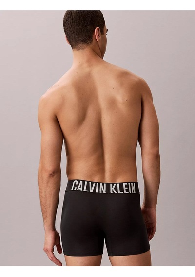 Calvin Klein Erkek Logolu Beli Lastikli Yüksek Bel Pamuklu Siyah3 Boxer-15671