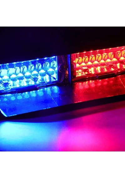 Drstuningistanbul Flaş Led Çakarlı 16W Kırmızı-Mavi 8 Fonksiyonlu / Lapa176